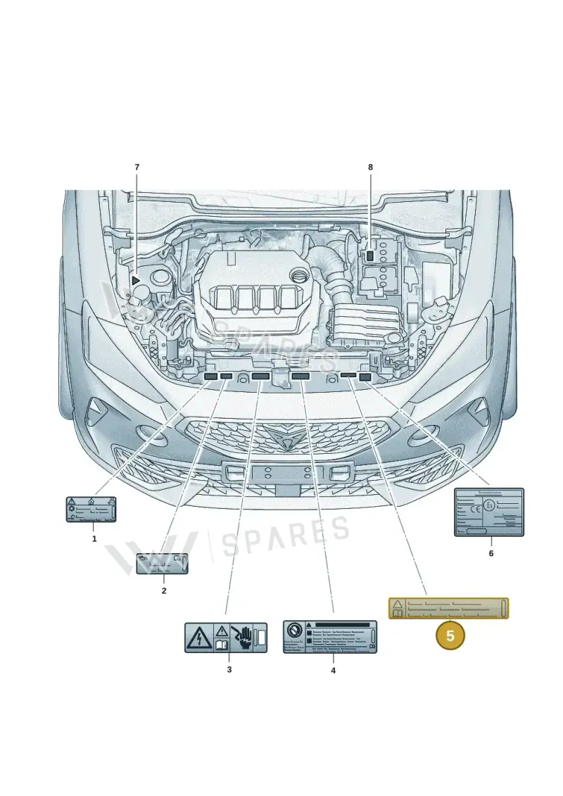 5Q0010001K — SEAT Formentor TSI CUPRA (2020-) diagram 5ff010010, position 5