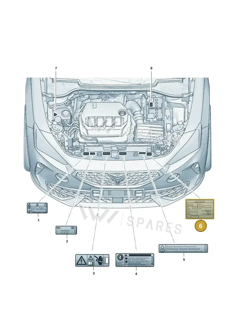 5Q0010014P — SEAT Formentor TSI CUPRA (2020-) diagram 5ff010010, position 6