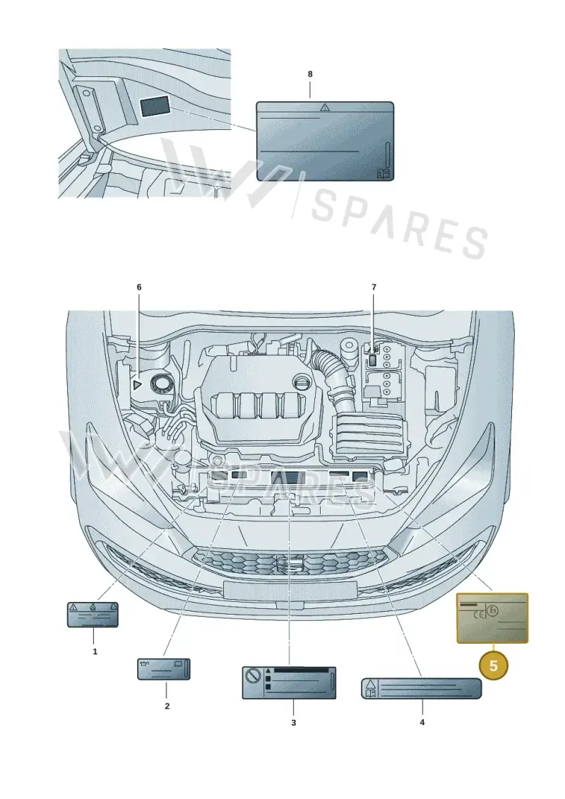 5Q0010014P — SEAT Leon style (2019-) diagram 5fn010010, position 5