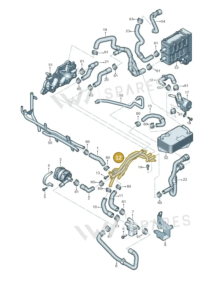 5Q0121086F — SEAT Formentor TSI CUPRA (2020-) diagram 745121630, position 12
