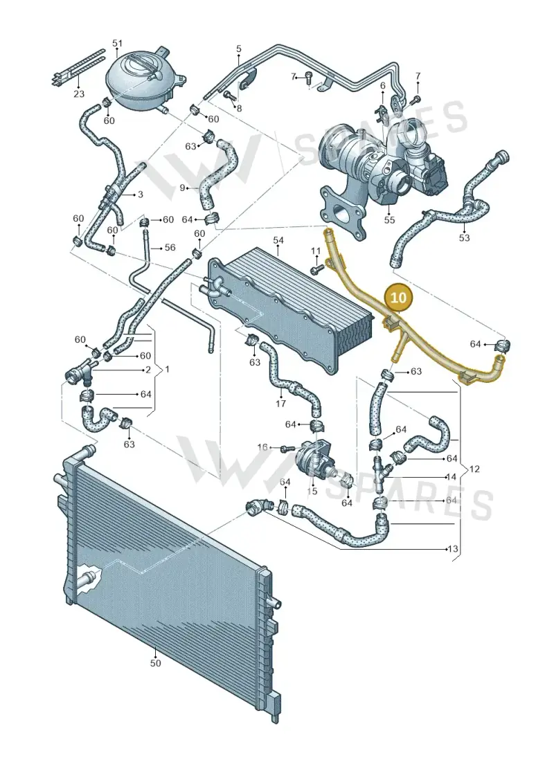 5Q0121086F — SEAT Formentor TSI CUPRA (2020-) diagram 780121260, position 10