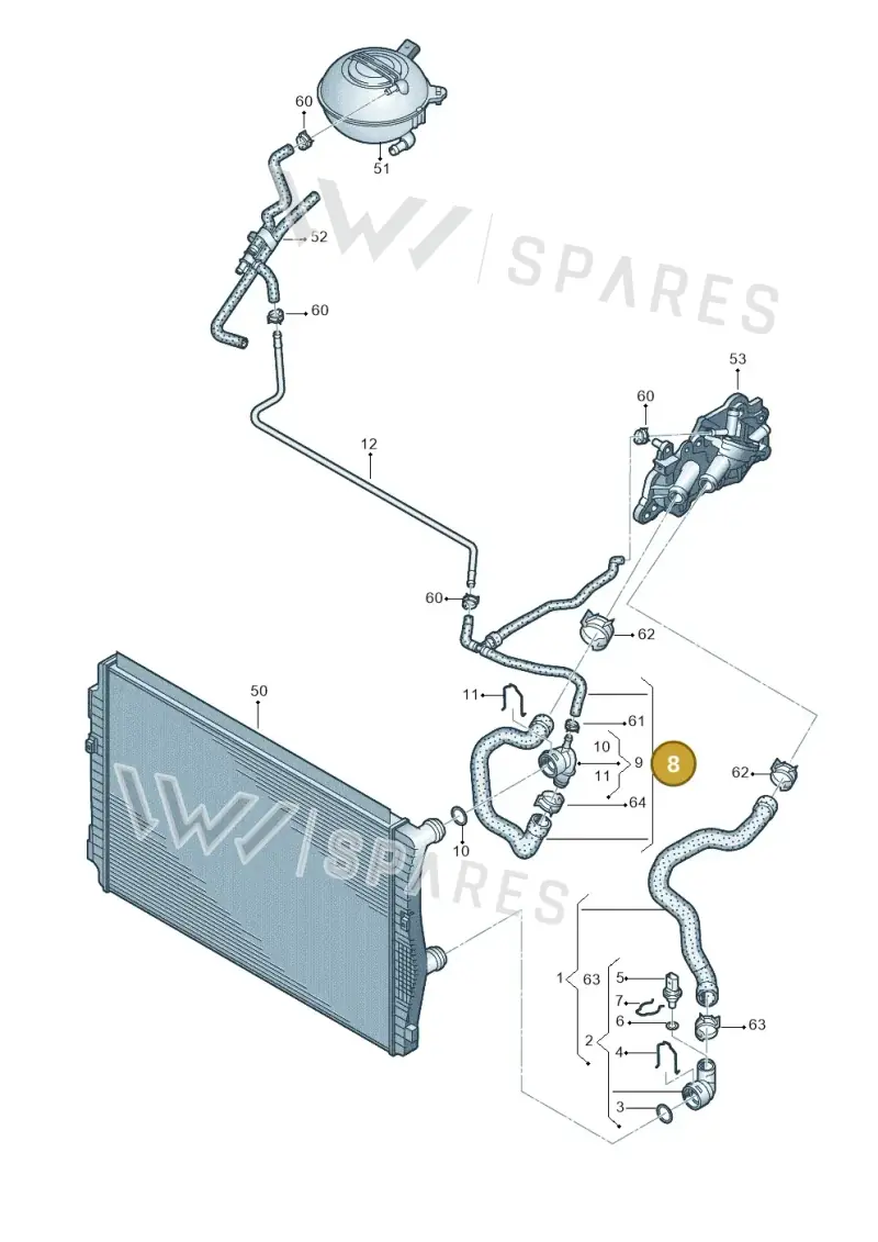 5Q0122101EN — SEAT Formentor TSI CUPRA (2020-) diagram 745121610, position 8