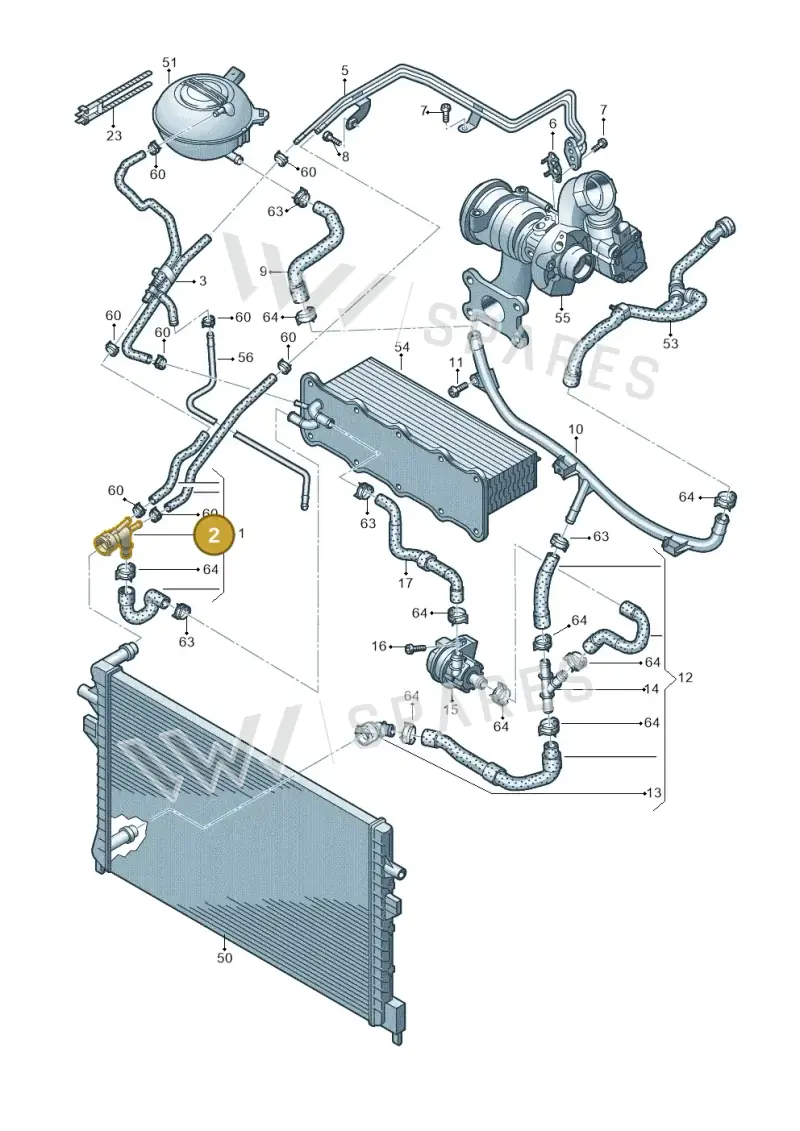 5Q0122291AM — SEAT Formentor TSI CUPRA (2020-) diagram 780121260, position 2