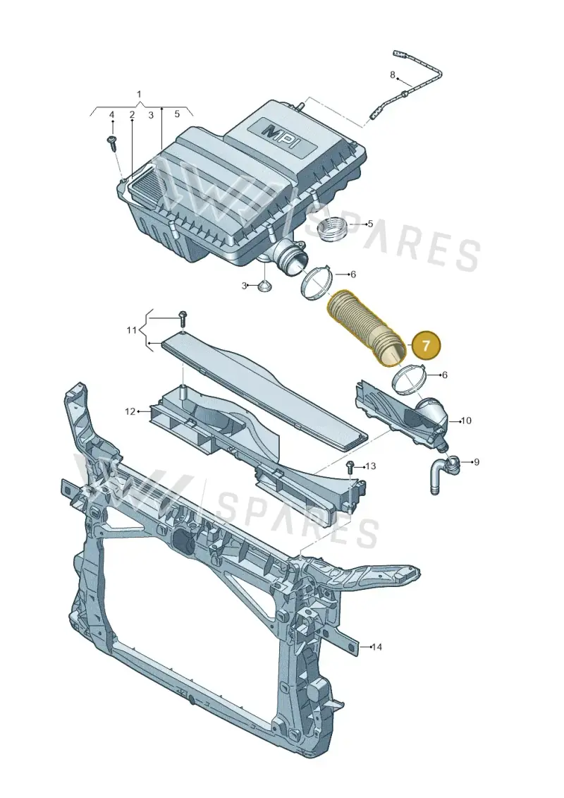 5Q0129618D — SEAT Leon ST Stylance (2016-2020) diagram 781129200, position 7