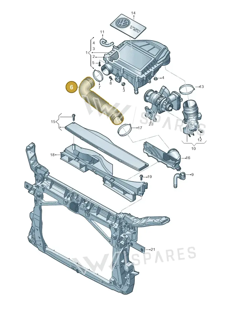 5Q0129618J — SEAT Leon ST Stylance (2016-2020) diagram 780129100, position 6