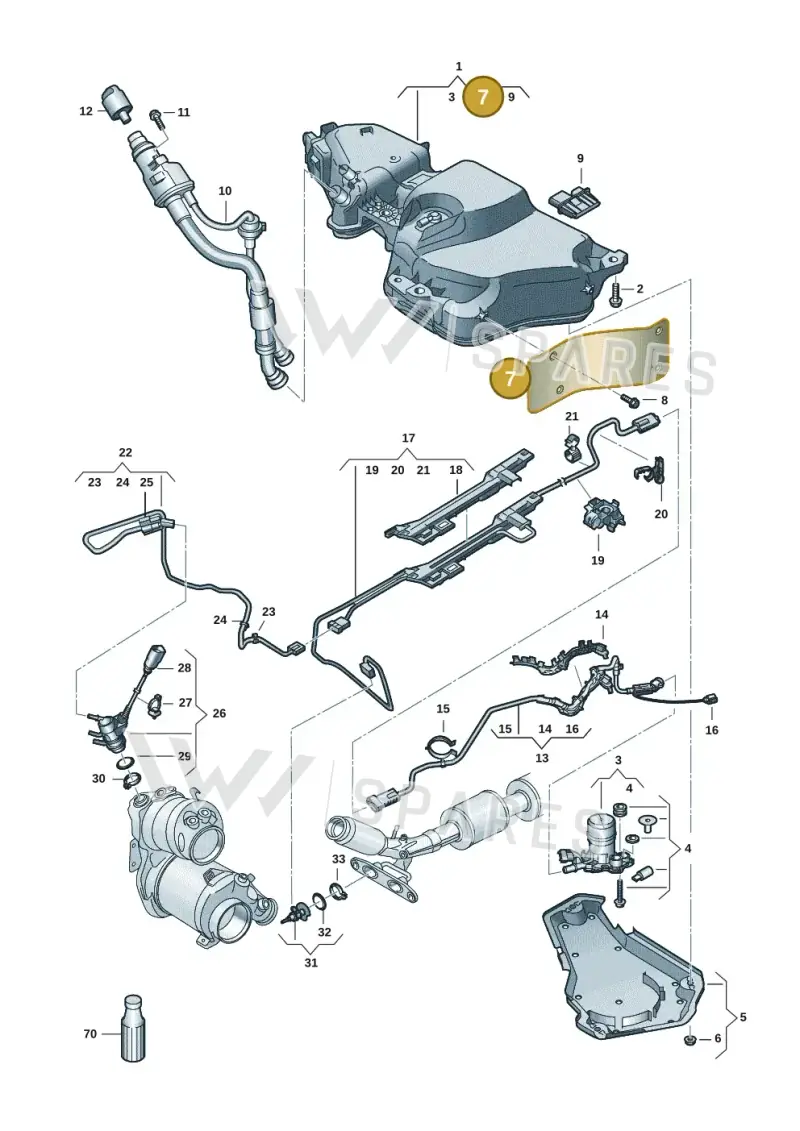 5Q0131891A — SEAT Formentor TSI CUPRA (2020-) diagram 5h0253106, position 7