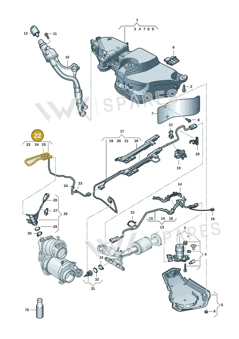 5Q0131960 — SEAT Formentor TSI CUPRA (2020-) diagram 5h0253106, position 22