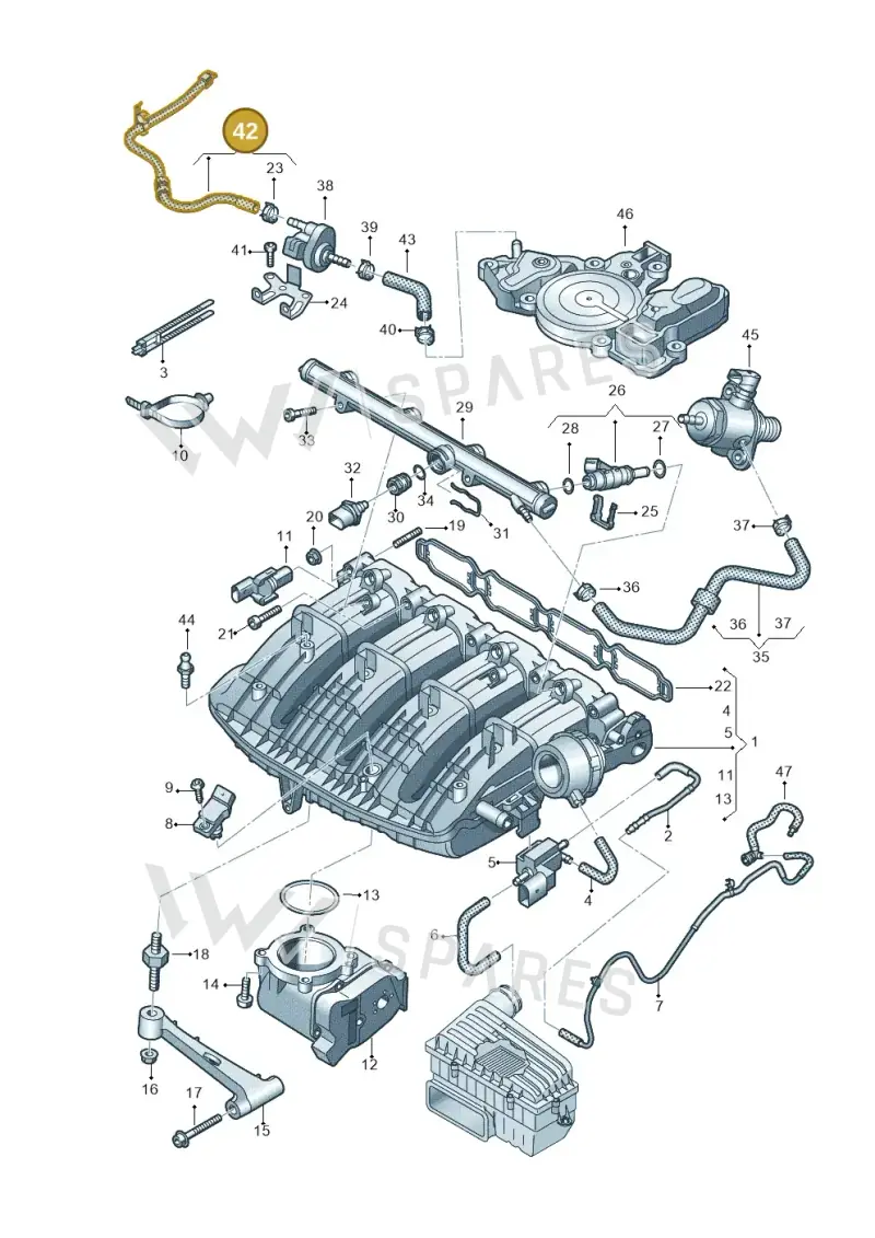 5Q0133366M — SEAT Tarraco FR (2018-2024) diagram 884133100, position 42