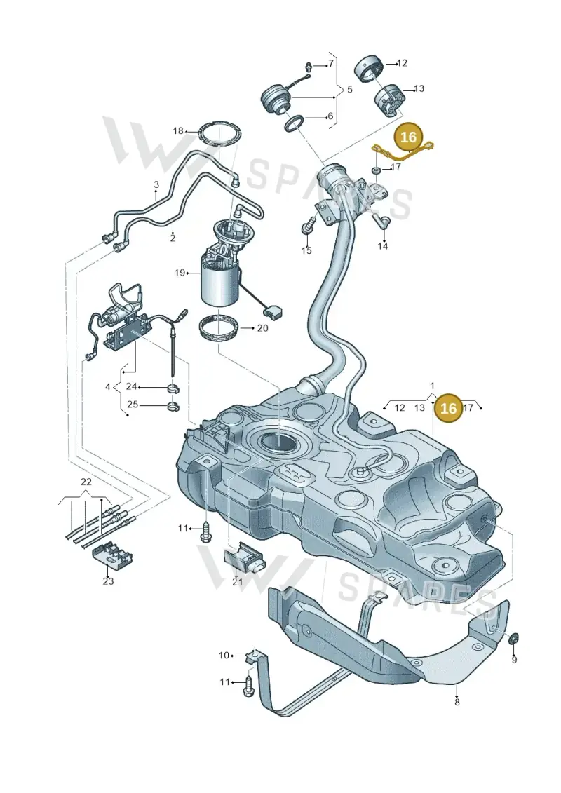 5Q0201142A — SEAT Leon style (2019-) diagram 746201600, position 16