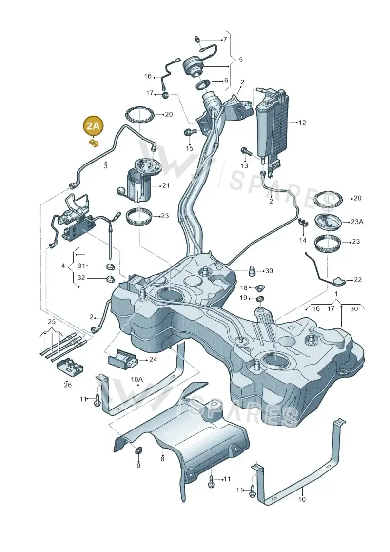 5Q0201250K — SEAT Leon style (2019-) diagram 5h0201042, position 2A