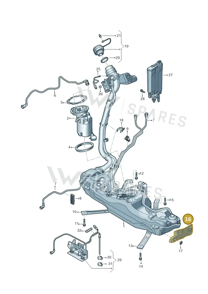 5Q0201307AC — SEAT Leon style (2019-) diagram 890201033, position 16