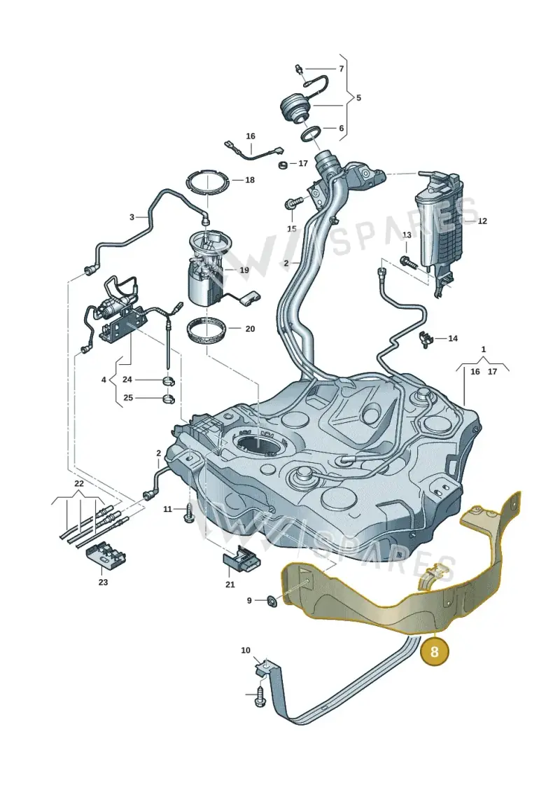 5Q0201307Q — SEAT Formentor TSI CUPRA (2020-) diagram 827201037, position 8