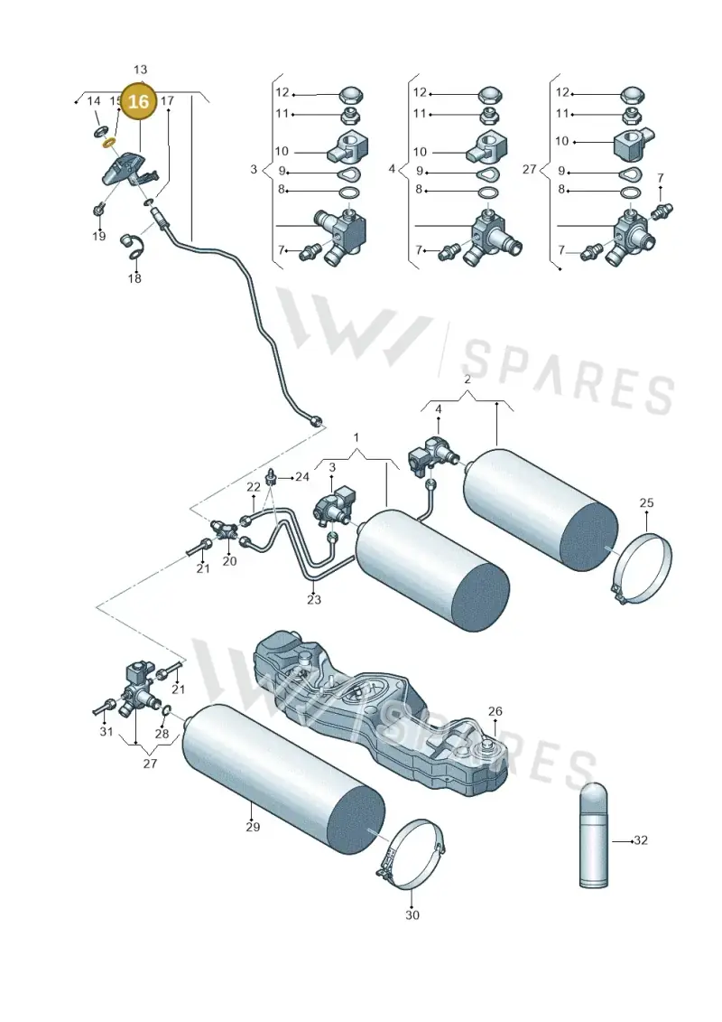 5Q0201503C — SEAT Leon style (2019-) diagram 827201007, position 16