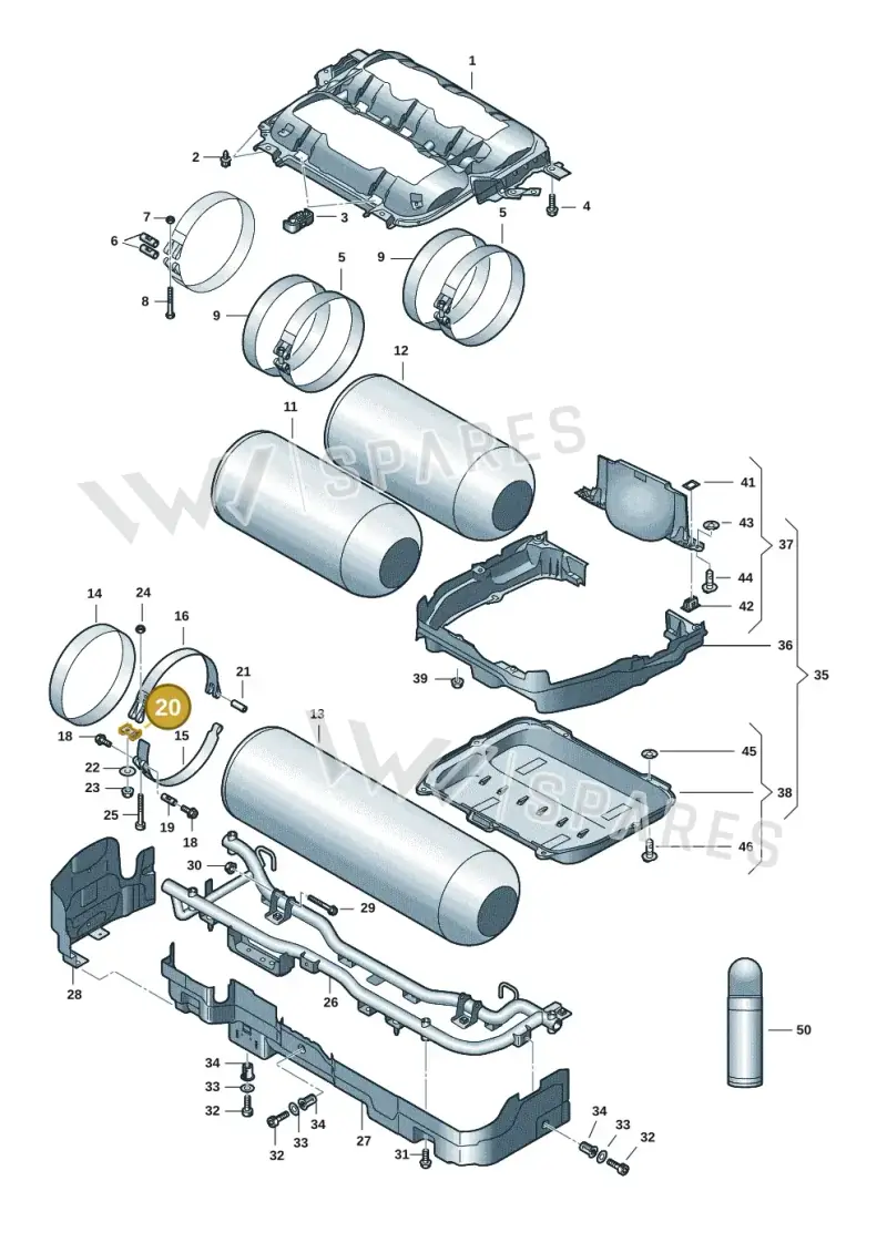 5Q0201504 — SEAT Leon style (2019-) diagram 5h0201010, position 20