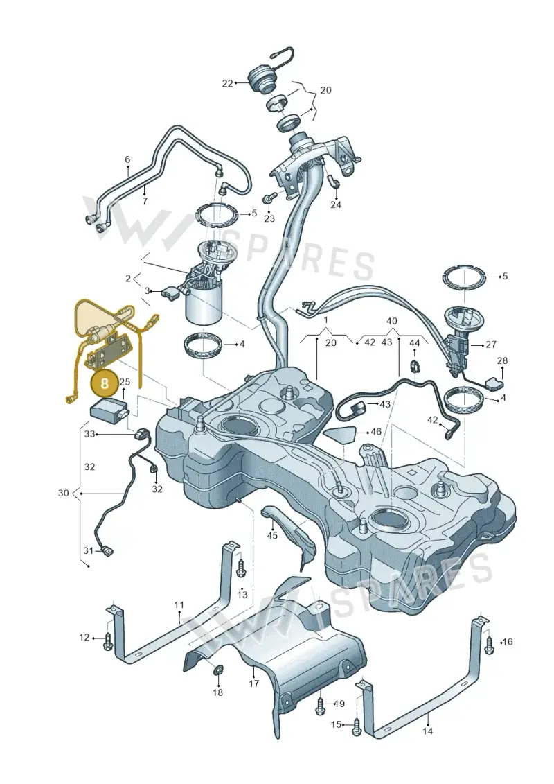 5Q0201607AB — SEAT Formentor TSI CUPRA (2020-) diagram 596201150, position 8
