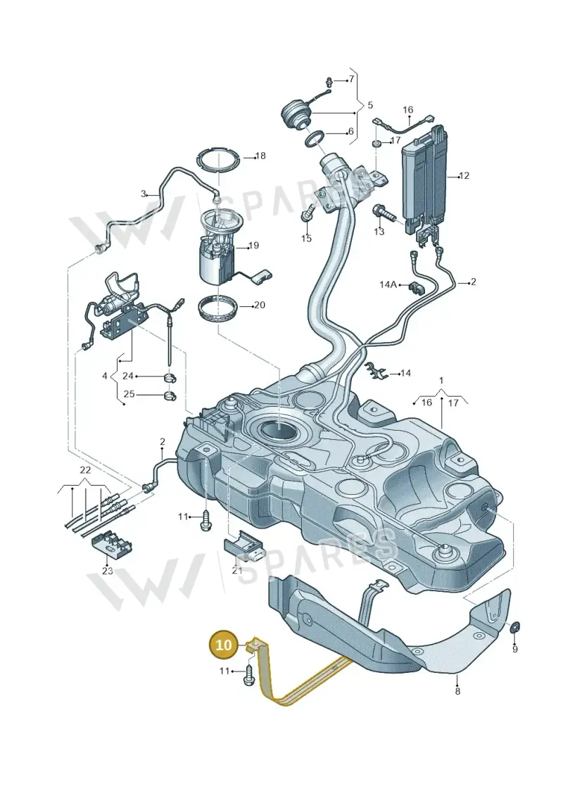 5Q0201656F — SEAT Ateca Style (2016-) diagram 746201300, position 10