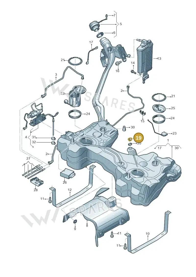 5Q0201693 — SEAT Formentor TSI CUPRA (2020-) diagram 813201049, position 19