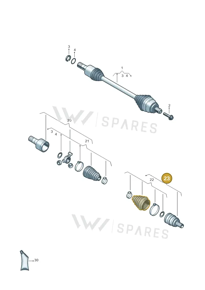 5Q0498099D — SEAT Leon style (2019-) diagram 827407210, position 23