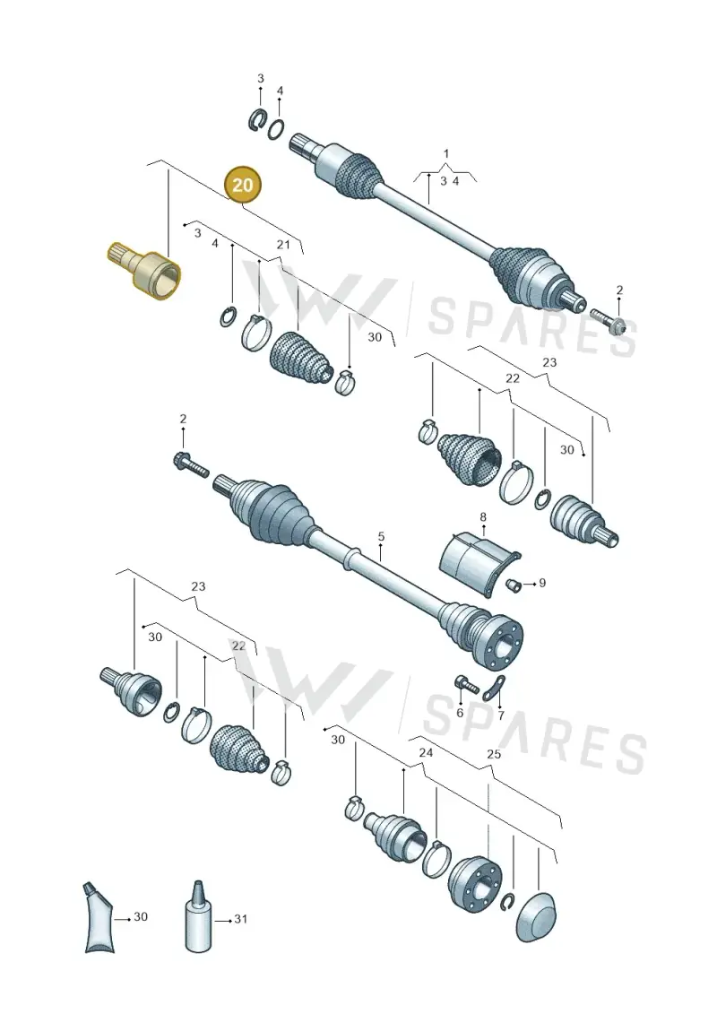 5Q0498103EX — SEAT Leon ST Stylance (2016-2020) diagram 827407350, position 20