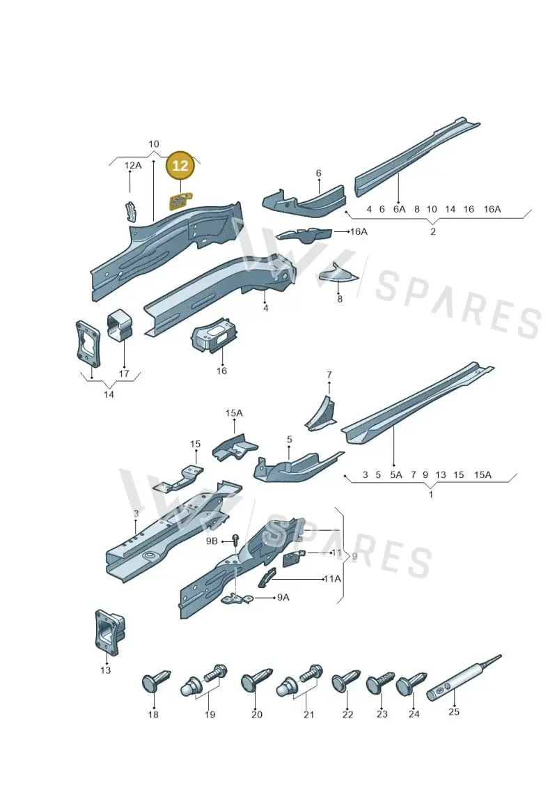 5Q0611846B — SEAT Leon ST Stylance (2012-2016) diagram 754803000, position 12