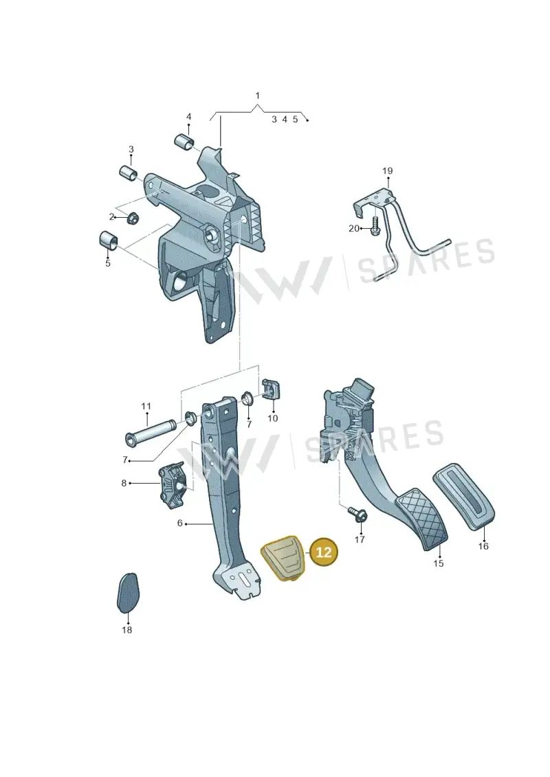 5Q0721131A — SEAT Formentor TSI CUPRA (2020-) diagram 884721600, position 12