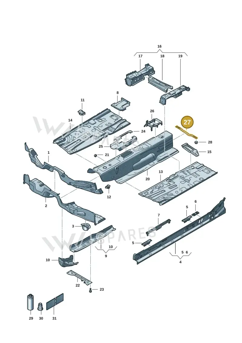 5Q0802128 — SEAT Formentor TSI CUPRA (2020-) diagram 5fn803005, position 27