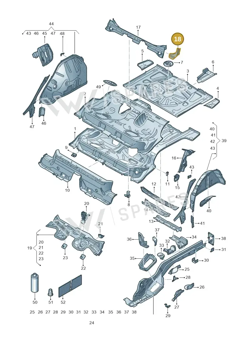 5Q0802136 — SEAT Formentor TSI CUPRA (2020-) diagram 5fn803010, position 18
