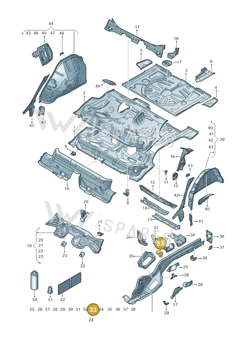 5Q0802571 — SEAT Formentor TSI CUPRA (2020-) diagram 5fn803010, position 33