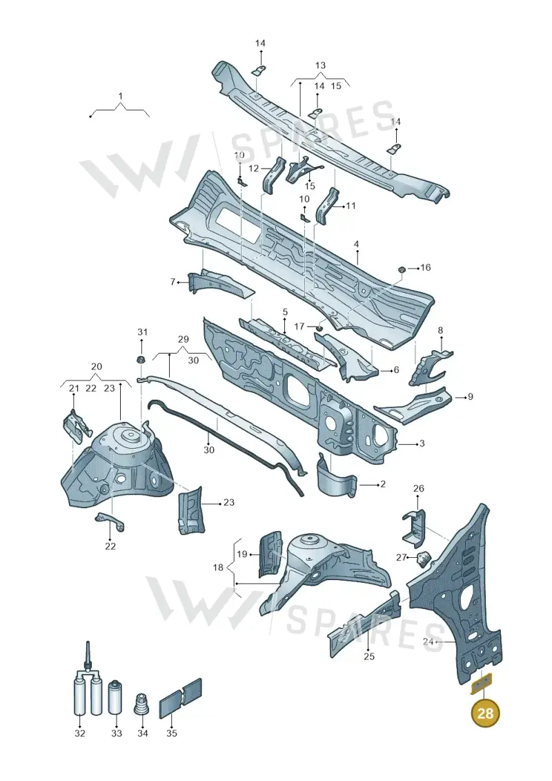5Q0802847 — SEAT Formentor TSI CUPRA (2020-) diagram 5fn805050, position 28