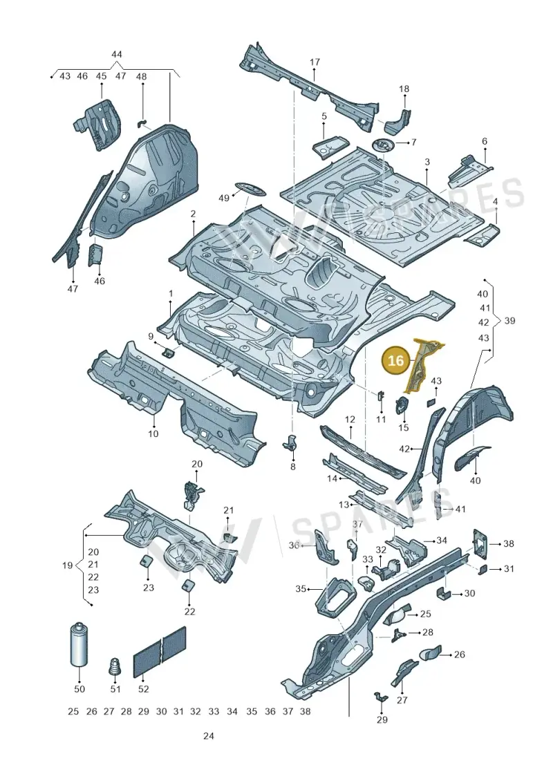 5Q0802951N — SEAT Formentor TSI CUPRA (2020-) diagram 5fn803010, position 16