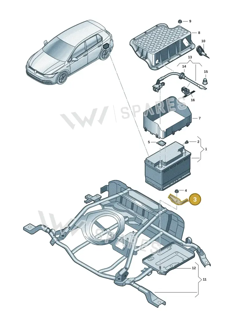5Q0803123B — SEAT Formentor TSI CUPRA (2020-) diagram 5h0915030, position 3
