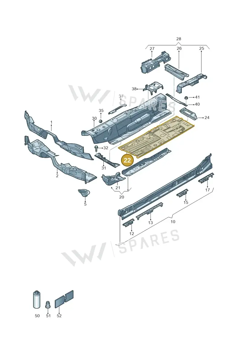 5Q0803206 — SEAT Ateca Style (2016-) diagram 827803015, position 22