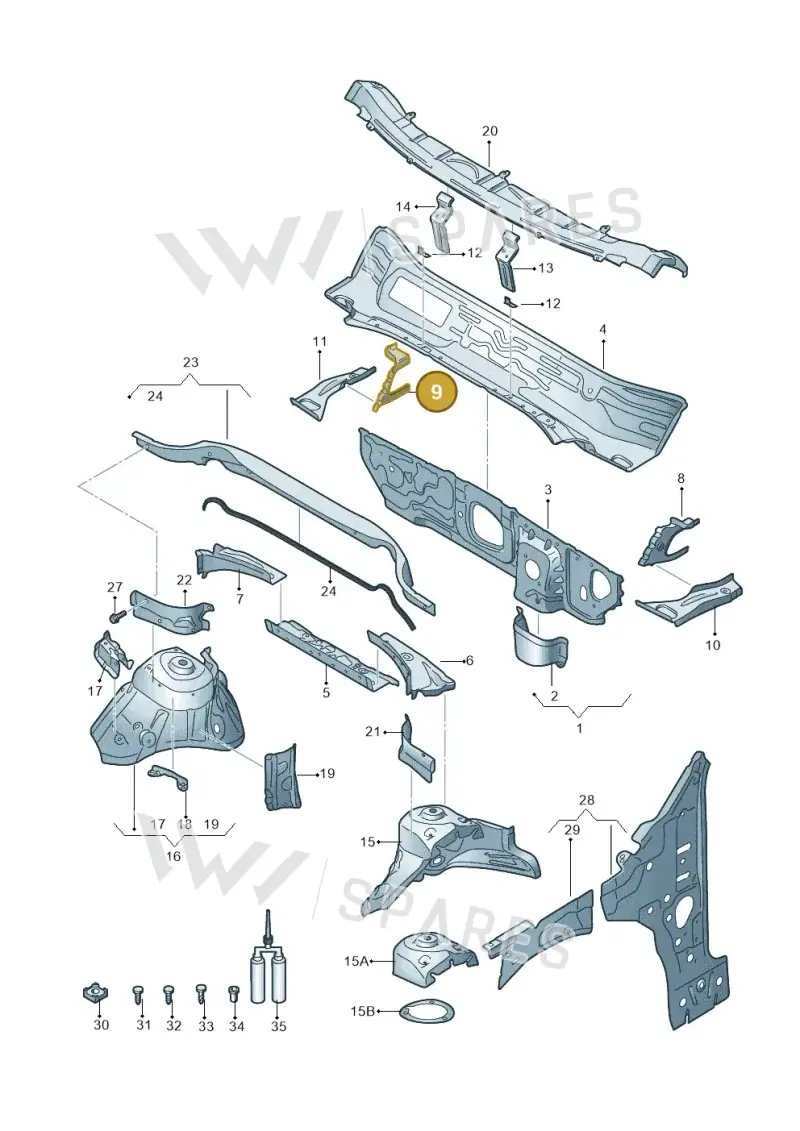 5Q0803344 — SEAT Ateca Style (2016-) diagram 893805500, position 9