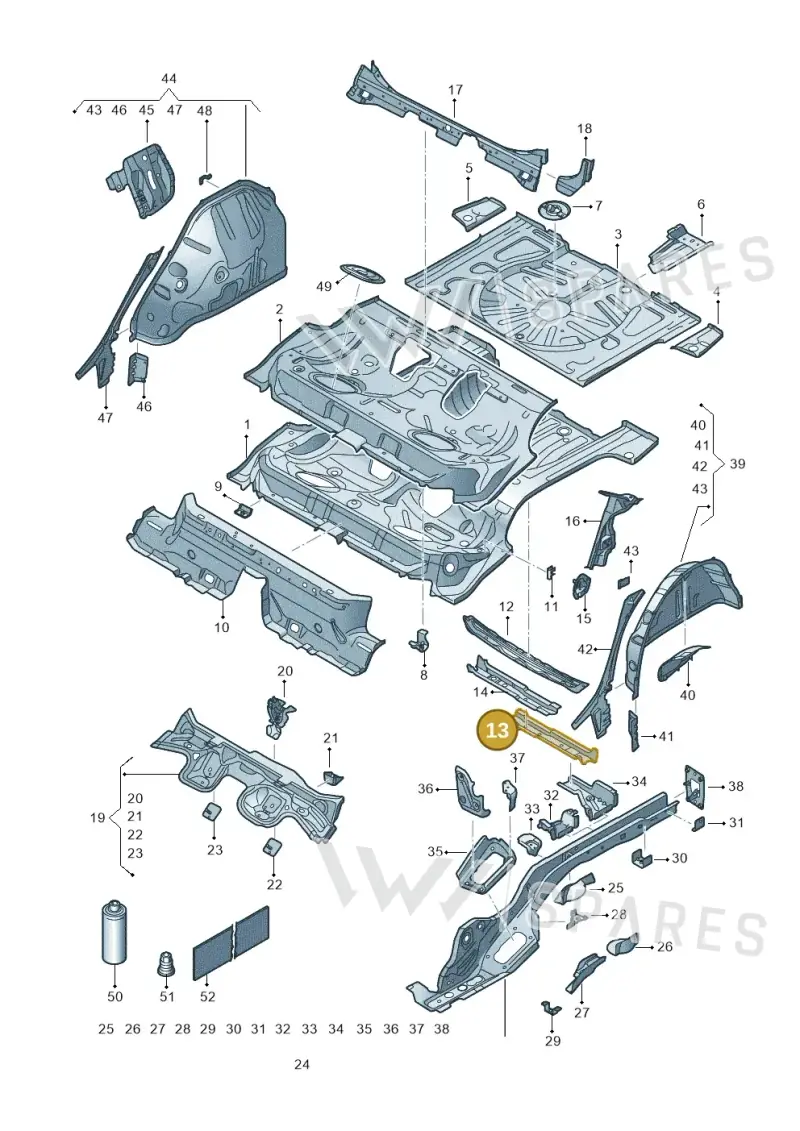 5Q0803347A — SEAT Formentor TSI CUPRA (2020-) diagram 5fn803010, position 13