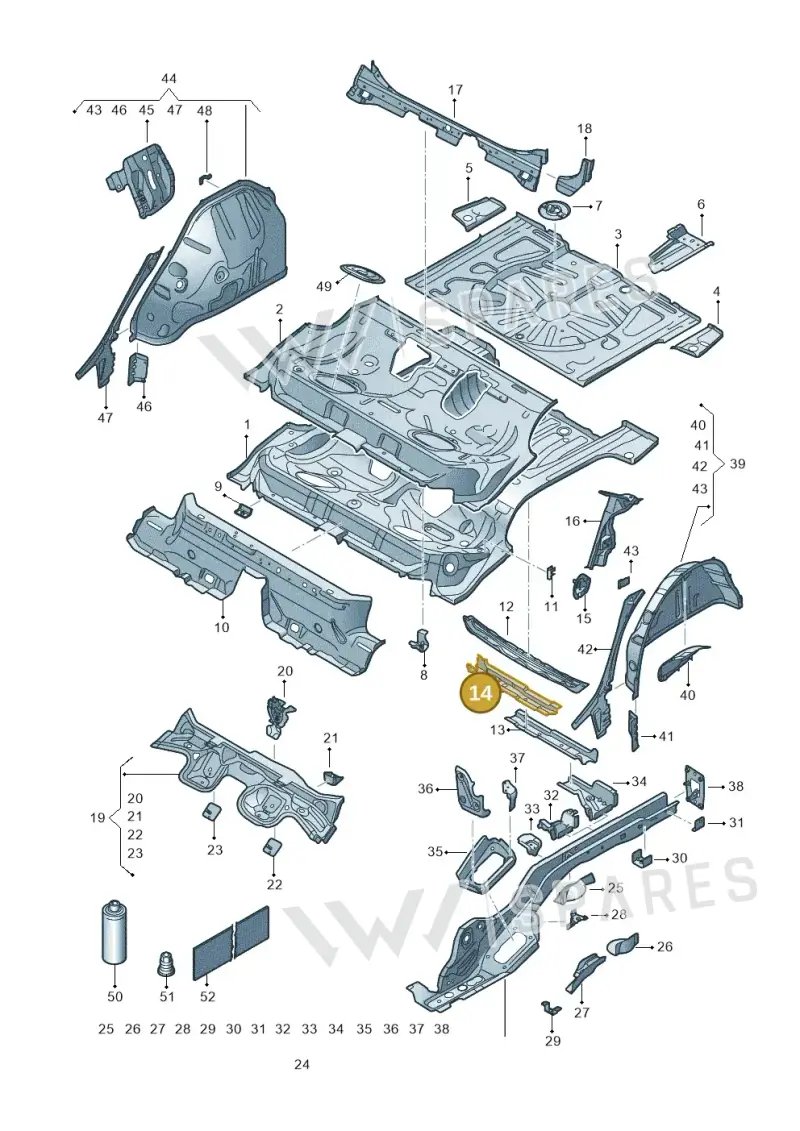 5Q0803348A — SEAT Formentor TSI CUPRA (2020-) diagram 5fn803010, position 14
