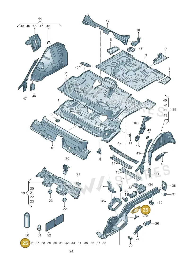 5Q0803457B — SEAT Leon style (2019-) diagram 5fn803010, position 25