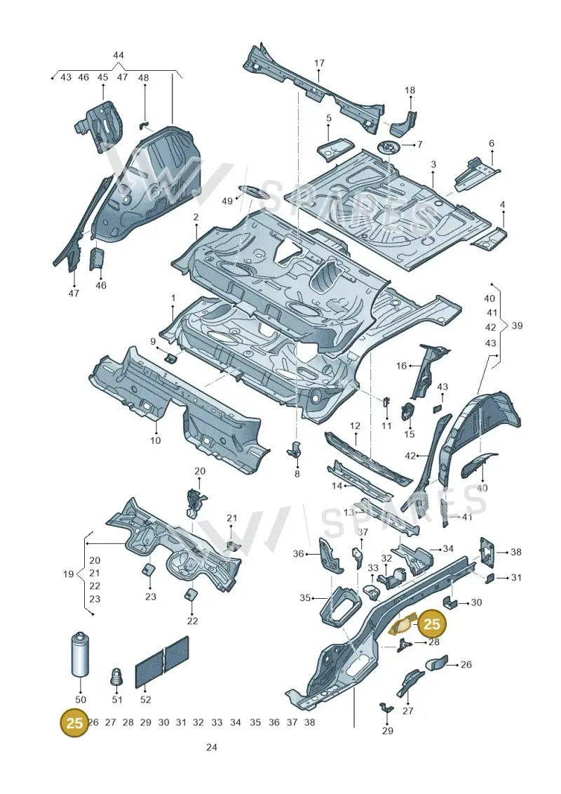 5Q0803458B — SEAT Leon style (2019-) diagram 5fn803010, position 25