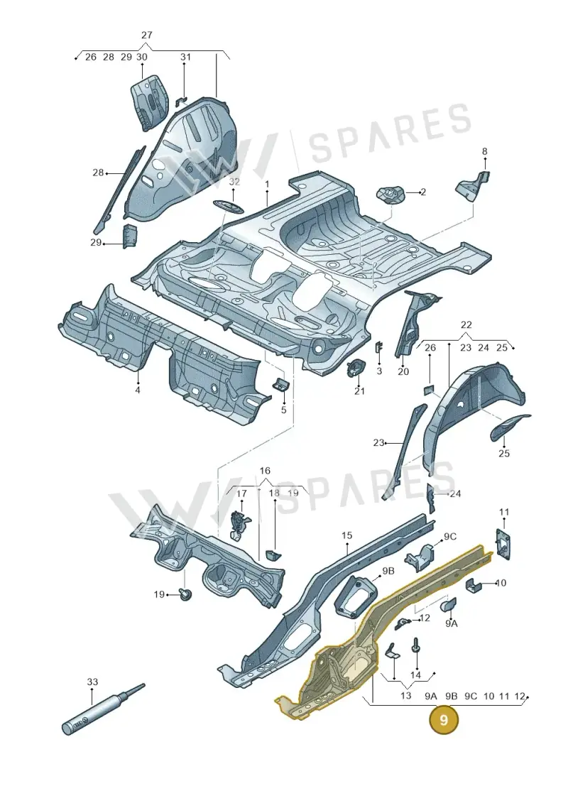 5Q0803501AM — SEAT Leon ST Stylance (2012-2016) diagram 754803100, position 9