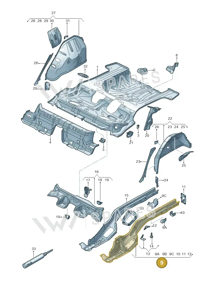 5Q0803502AL — SEAT Leon ST Stylance (2012-2016) diagram 754803100, position 9