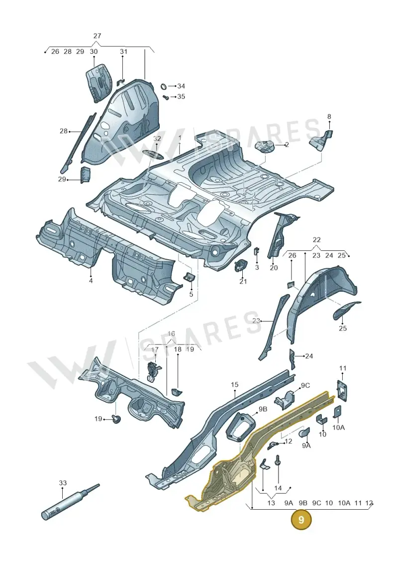 5Q0803502AL — SEAT Leon ST Stylance (2016-2020) diagram 830803010, position 9