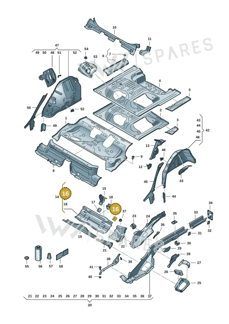 5Q0803621C — SEAT Formentor TSI CUPRA (2020-) diagram 5fn803014, position 16