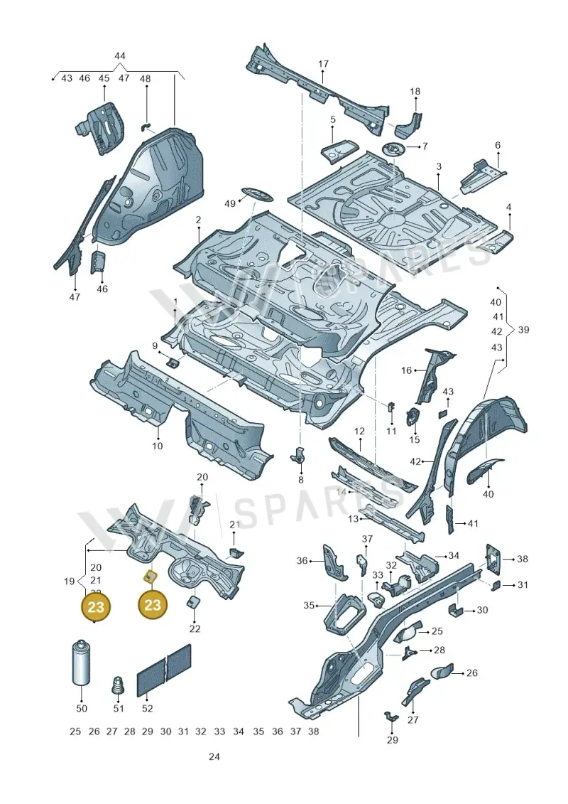 5Q0803622B — SEAT Formentor TSI CUPRA (2020-) diagram 5fn803010, position 23