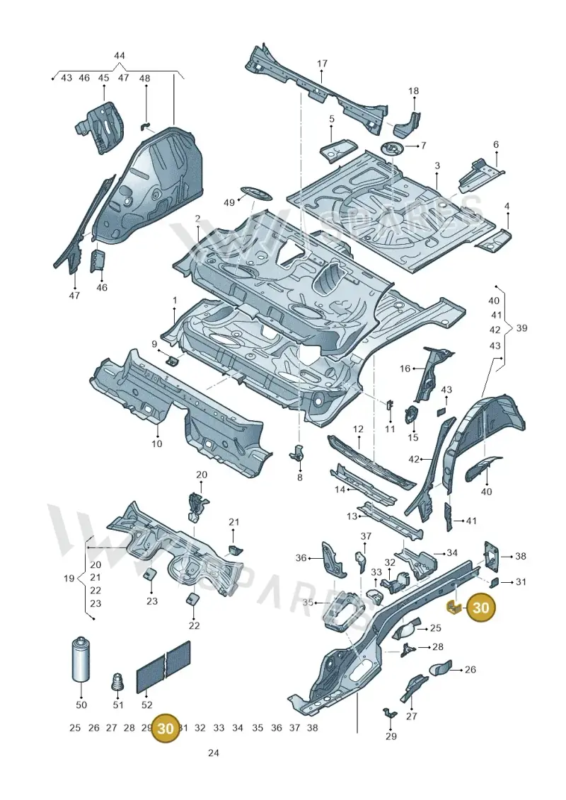 5Q0804025C — SEAT Formentor TSI CUPRA (2020-) diagram 5fn803010, position 30