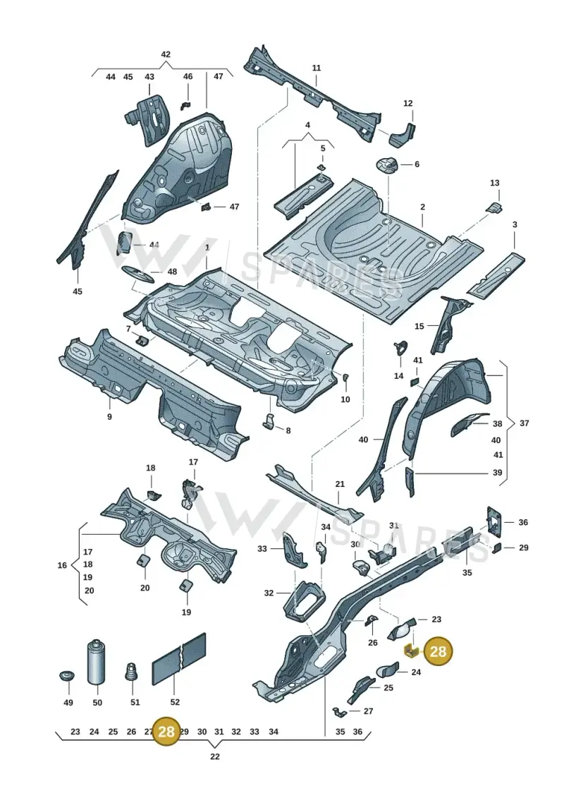 5Q0804025D — SEAT Leon style (2019-) diagram 5fn803011, position 28