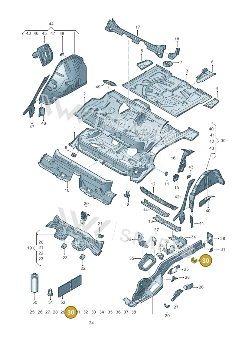 5Q0804548 — SEAT Leon style (2019-) diagram 5fn803010, position 30