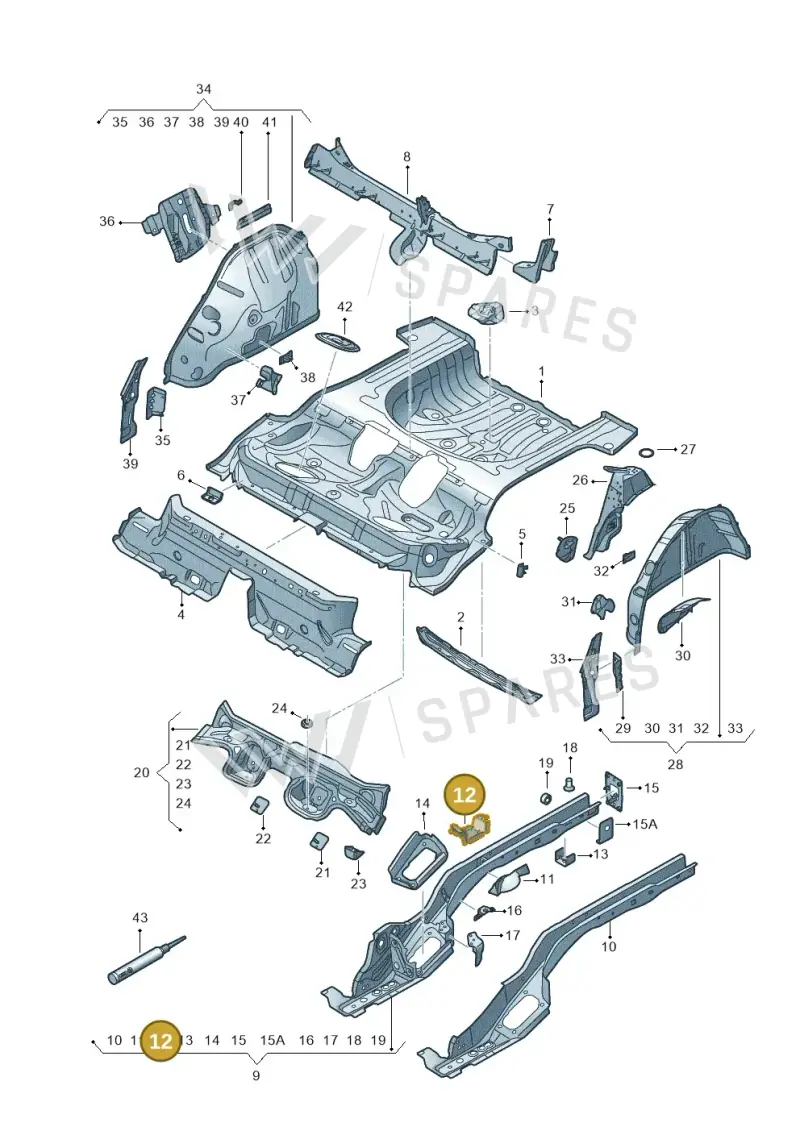 5Q0804795 — SEAT Ateca Style (2016-) diagram 893803100, position 12