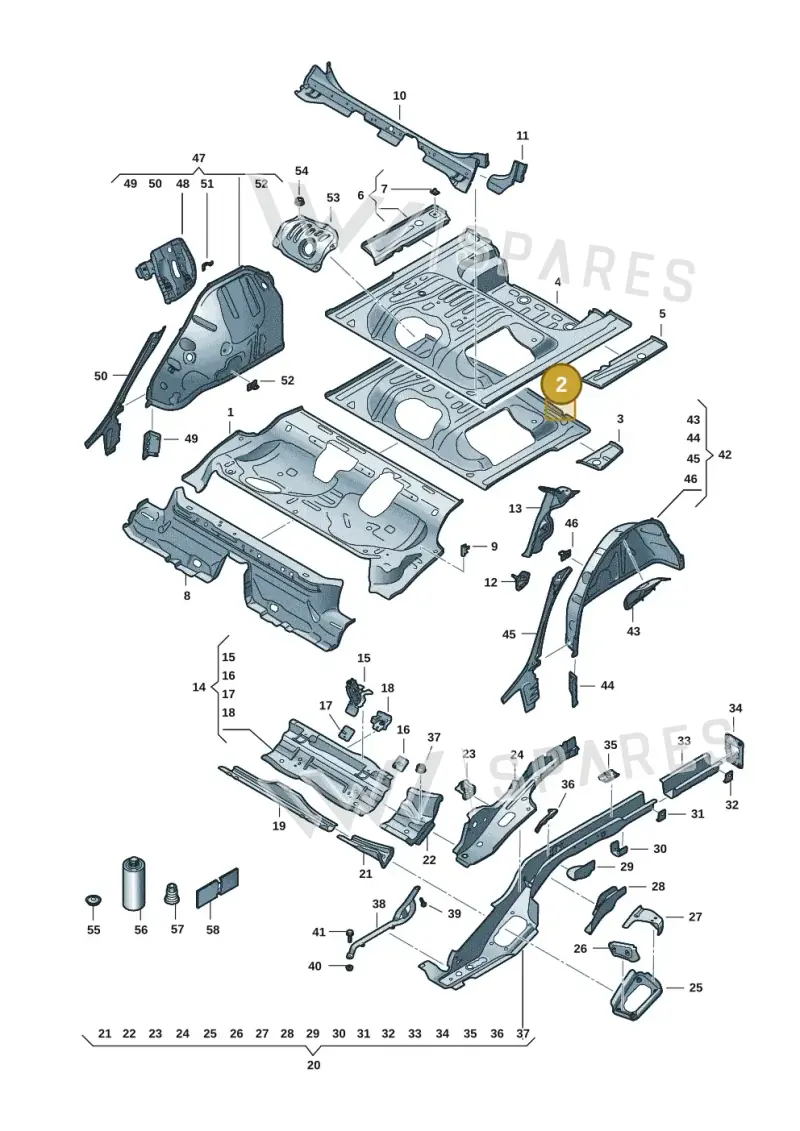 5Q0813116J — SEAT Formentor TSI CUPRA (2020-) diagram 5fn803014, position 2