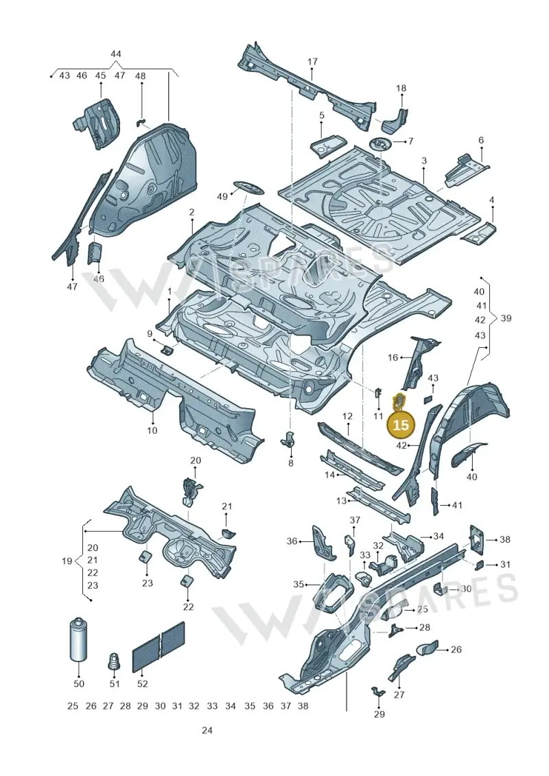 5Q0813721 — SEAT Formentor TSI CUPRA (2020-) diagram 5fn803010, position 15
