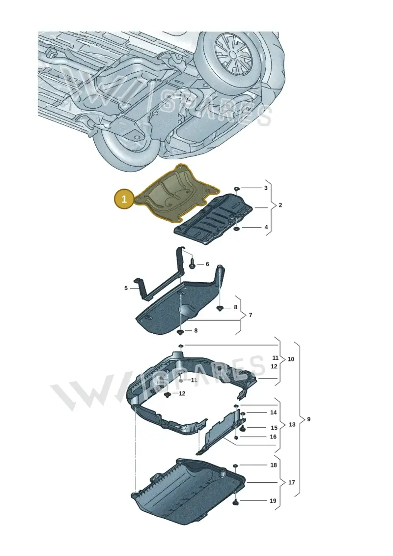 5Q0825611B — SEAT Leon style (2019-) diagram 5fn825015, position 1