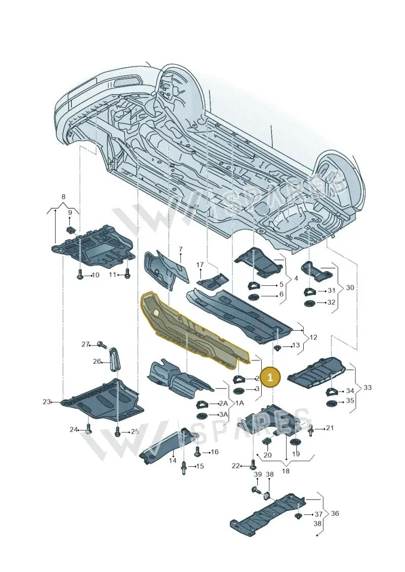 5Q0825661AF — SEAT Leon ST Stylance (2016-2020) diagram 830825000, position 1